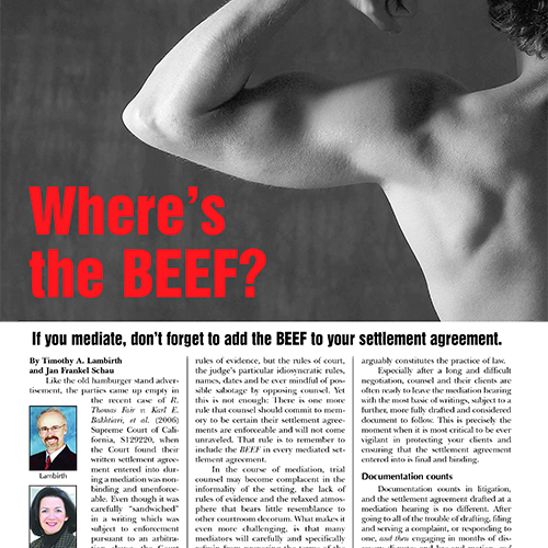 Where’s The Beef – Advocate